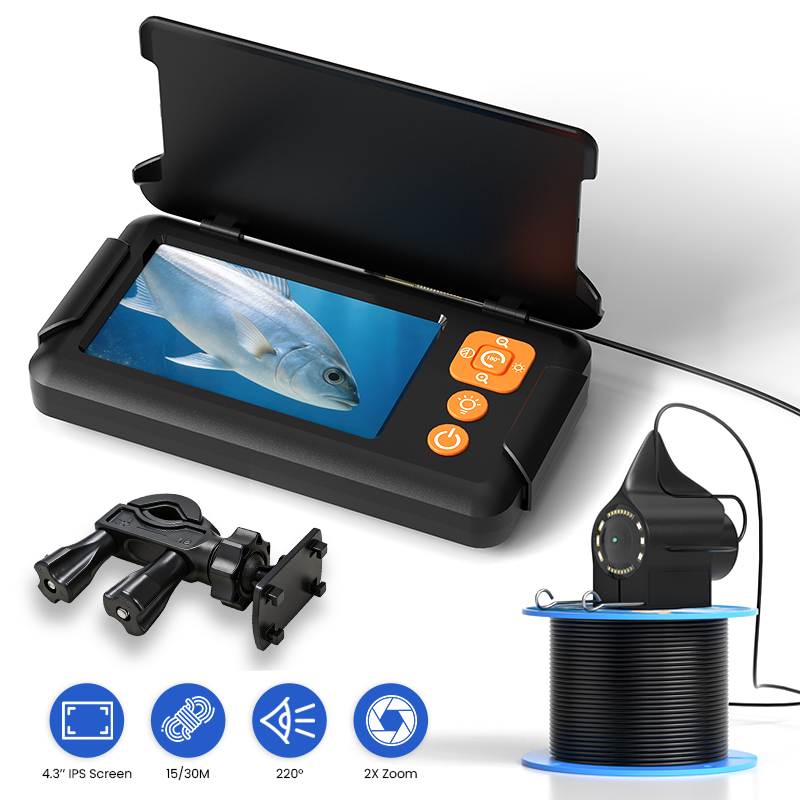 كاميرا صيد السمك بشاشة 4.3 بوص - مراجعة Fish Finder Cable وسعره