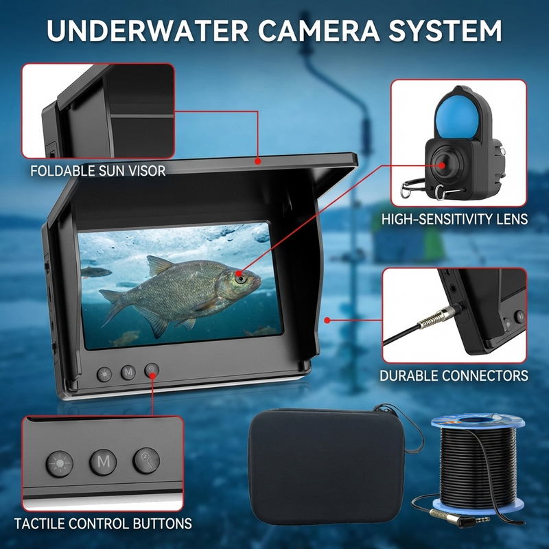 كاميرا صيد تحت الماء مع شاشة ع - مراجعة Fish Finder Case وسعره